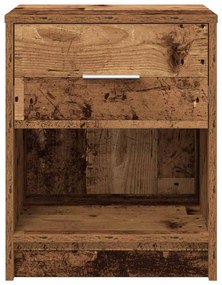 Antik fa színű éjjeliszekrény fiókkal 40x34x50 cm