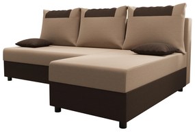 Sarok ülőgarnitúra Stellar L (capuccino + sötétbarna) (J). 1057577