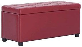 bordó műbőr tárolózsámoly 87,5 cm