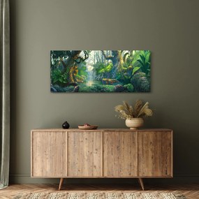 Kép - Egy trópusi erdő illusztrációja (120x50 cm)