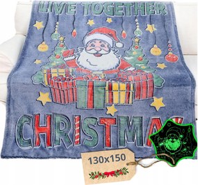 Sötétben Világító Karácsonyi Takaró 130 x 150 cm Meleg Ágytakaró