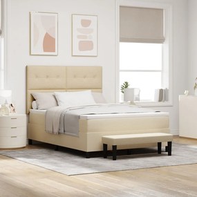 Box Spring Ágy Matrac & Pad Krém 160x200 cm Szövet