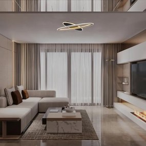 Rabalux 71313-LED Dimmelhető mennyezeti lámpatest TANELI 70W/230V 3000/4000/6000K fekete+távirányító