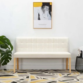 krémszínű bársony pad 140 cm