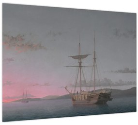 Kép - Fitz Henry Lane, Lumber Schooners at Evening on Penobscot Bay, reprodukciók (70x50 cm)