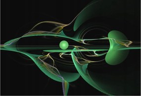 Fotótapéta Flizelin Tapéta Hálószobába és Nappaliba Zöld hullámok 152x104