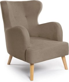 Bézs füles fotel Noemye – Bonami Selection