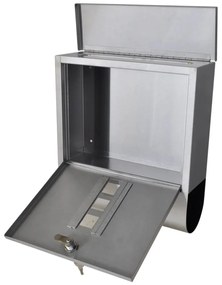 Rozsdamentes acél postaláda állványon