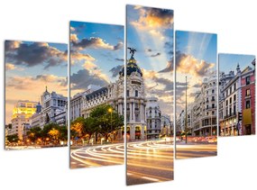 Kép - Calle Gran Vía, Madrid, Spanyolország (150x105 cm)