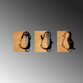 Penguins fém fali dekoráció, 21×3 cm