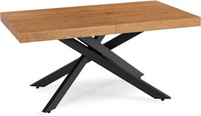 HAMPTON bővíthető asztal 160-240 cm arany tölgy/fekete
