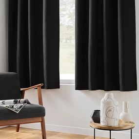 Fekete mikroszálas termo-dimout (részleges sötétítő) függöny 135x180 cm Micropolar – douceur d'intérieur