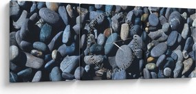 Kavicsos kép (órával) (90x30 cm)