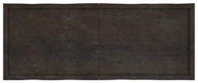 sötétbarna kezelt tömör asztallap 160x60x(2-6) cm