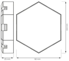 LED RGBW Dimmelhető fali dekor lámpa MAYA LED/1W/230V + távirányítás
