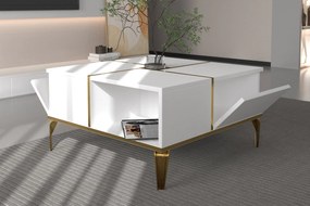 Dohányzóasztal Nirvana - White, Gold