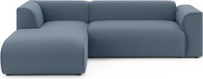 Kék sarokkanapé (bal oldali-heverő résszel) Merid – Ropez