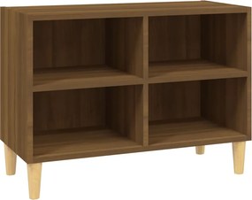vidaXL barna tölgy TV-szekrény tömör falábakkal 69,5x30x50 cm