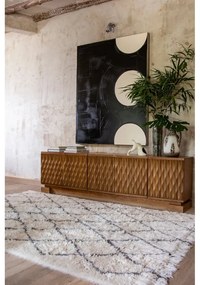 Krémszínű mosható kézi szövésű gyapjú szőnyeg 140x200 cm Berber Soul – Lorena Canals