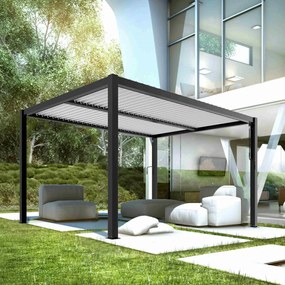 LUXE pergola 3x3m antracit LED világítással