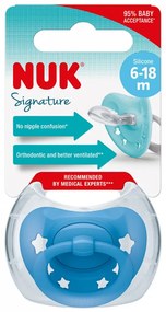 Baba cumi  NUK Signature 6-18 h blue star, vel. 6-18 m