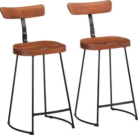 vidaXL Bárszékek 2 db 49x43x88 cm tömör fa Mango