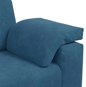 vidaXL kék bársony loveseat kanapé 120 cm