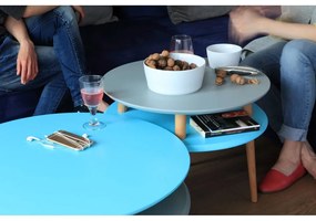 UFO világosszürke dohányzóasztal, ⌀ 57 cm - Ragaba