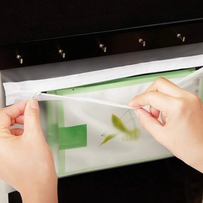 360°-ban forgatható ékszerszekrény, teljes alakos tükörrel, zárható ékszertároló, fehér