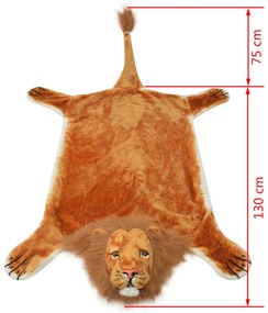 barna plüss oroszlán szőnyeg 205 cm