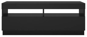 fekete TV-szekrény LED-lámpákkal 100 x 35 x 40 cm