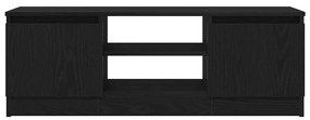 fekete tölgy színű szerelt fa TV-szekrény 102x30x36 cm