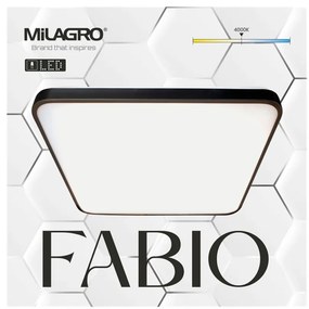 MILAGRO ML7935 FABIO Négyzetes Mennyezeti Lámpa Fekete LED IP20