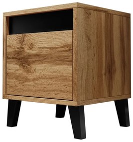 KÉSZLET 2x Éjjeliszekrény NORD 45x40 cm wotan tölgy/antracit