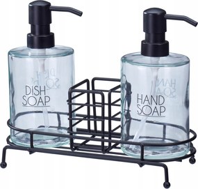 450 Ml-es Üveg Szappanadagoló Fém Tartóval