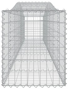 9 db íves horganyzott vas gabion kosár 400x50x60/80 cm