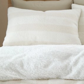 Krémszínű egyszemélyes mikroplüss ágyneműhuzat 135x200 cm Stripe Fur – Bianca