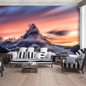 Fotótapéta - Naplemente a hegyekben (152,5x104 cm)