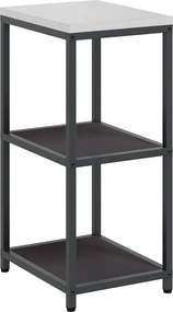 vidaXL Konyhai Tárolás polcokkal tárolóval Fekete 60 x 50 x 92 cm Acél