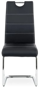 Fekete Ekobőr Étkezőszék. HC-481 BK