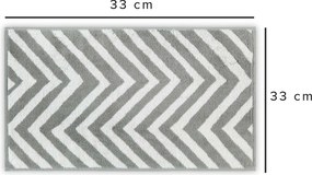 Chevron konyharuha, fehér-szürke, 33×33 cm