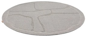 Szürke gyapjú kerek szőnyeg ø 160 cm Morphic Organica – Agnella