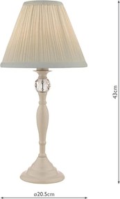 LAURA ASHLEY 3702783-Q ELLIS Kristály Asztali lámpa Szürke, Elefántcsont színű E14 IP20