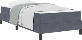 vidaXL Boxrugós ágy matracmal Sötétszürke 80 x 200 cm szövet