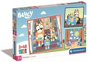 Bluey Together 3x48 db-os puzzle Clementoni