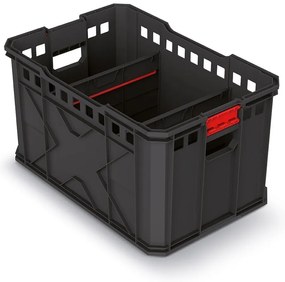 Szállítódoboz A, 30 cm, válaszfalak, fekete