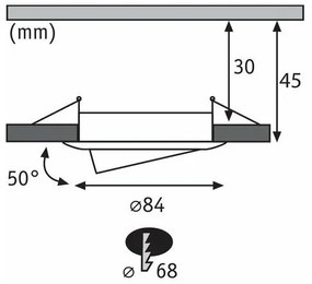 Paulmann 93449 - KÉSZLET 3xLED/6,5W IP23 Fürdőszobai beépíthető lámpa NOVA 230V