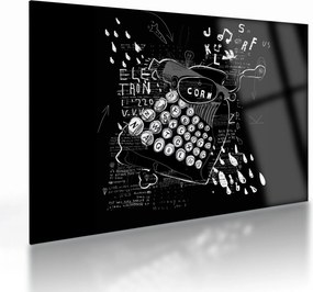 Kép - Rajz Banksy stílusában (üvegen) (70x50 cm)
