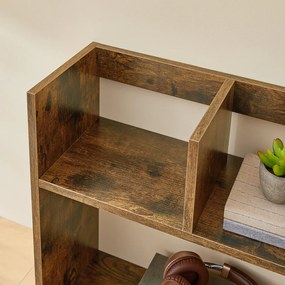 Asztali polc, rendszerező, rusztikus barna