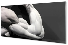Üvegképek Muscle fekete-fehér 100x50 cm
